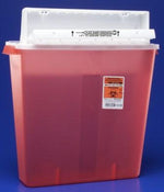 Cardinal SharpSafety Safety In-Room Sharps Disposal Container with SharpStar Lid, Clear, 4 gal. - 8540SA - 10 Each