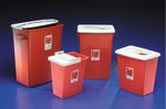 Cardinal SharpSafety Waste Biohazard Sharps Container with Hinged Lid, Red, 30 gal. - 8930SA - 1 Each