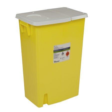 Monoject Trace Chemotherapy Containers w/Hinged Lid - 8989PG2 - 5 Each - MDL-KDL8989PG2