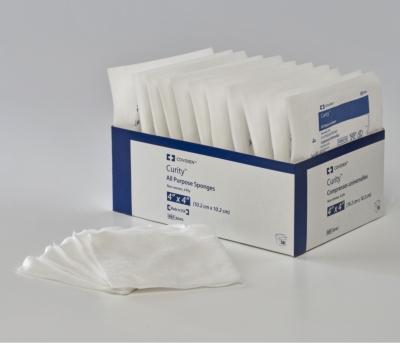 Cardinal Curity Versalon Nonwoven Rayon / Polyester Gauze Sponge, Nonsterile, 3-Ply, 2" x 2", Bulk-Packaged - 9132 - 200 Each