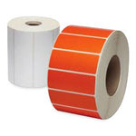 Kem Medical Kemsure 5002 Series Barcode Label with 1" Core, Orange, 4" x 2" - 5002-1CO - 1000 Each