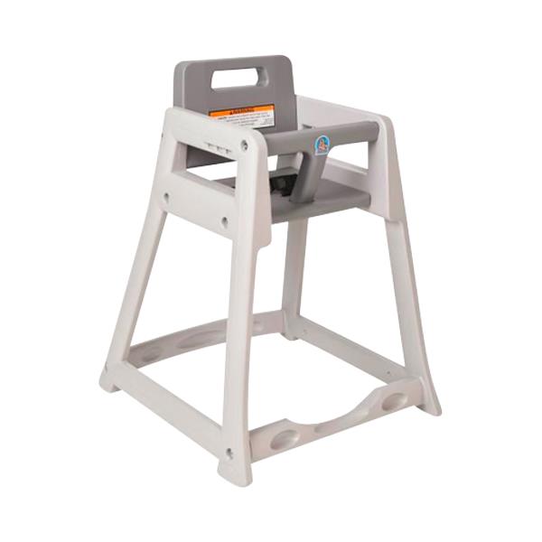 Koala Kare Plastic KB95001 Diner High Chair, Assembled, Gray, 22-1/4"W x 23-1/2"D x 30-1/4"H - MDL-KLAKB95001 - 1 Each