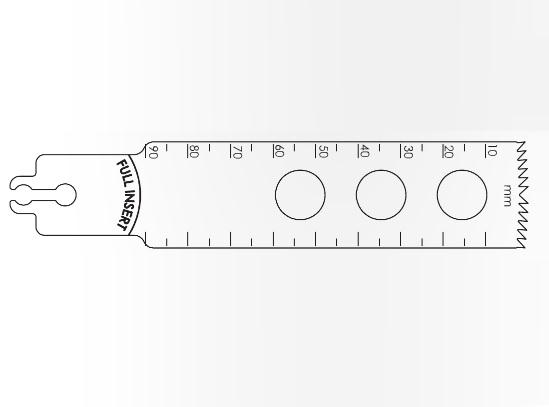 Brasseler Usa Medical Brassler Large Bone Sagittal Saw Blade, 90 x 25 mm, 1.27 mm Thick - KOMBR112212