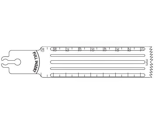 Brasseler Usa Medical Brassler Large Bone Sagittal Saw Blade, 90 x 25 mm, 1.47 mm Thick - KOMBR112220