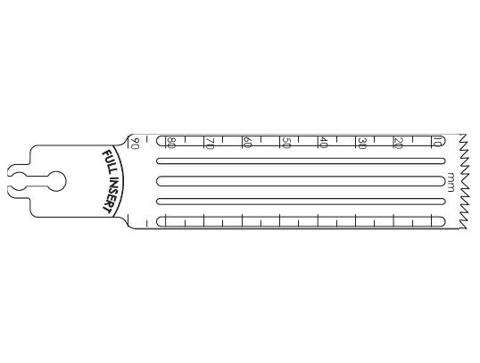 Brasseler Usa Medical Brassler Large Bone Sagittal Saw Blade, 90 x 25 mm, 1.27 mm Thick - KOMBR112222