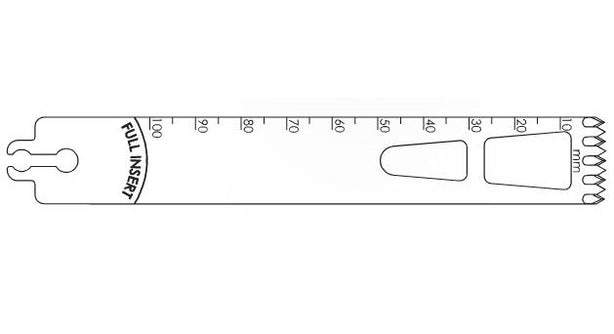 Brasseler Usa Medical Brassler Large Bone Oscillating Saw Blade, Surgical, 100 x 19 mm - KOMBR11910050