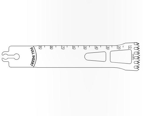 Brasseler Usa Medical Brassler Large Bone Sagittal Saw Blade, 90 x 25 mm, 1.27 mm Thick - KOMBR1259050F