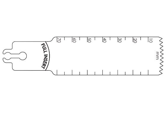 Brasseler Usa Medical Brassler Large Bone Sagittal Saw Blade, 70 x 25 mm, 1.27 mm Thick - KOMBR2108160