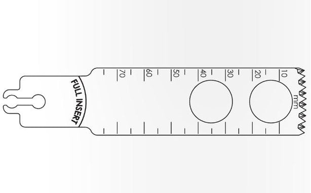 Brasseler Usa Medical Brassler Large Bone Sagittal Saw Blade, 75 x 25 mm, 1.47 mm Thick - KOMBR2108176