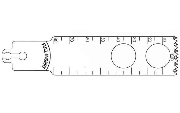 Brasseler Usa Medical Brassler Large Bone Sagittal Saw Blade, 80 x 25 mm, 1.04 mm Thick - BR2108-193 - 1 Each