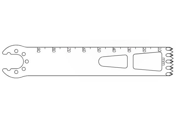 Brasseler Usa Medical Brassler Large Bone Oscillating Saw Blade, 90 x 19 mm, 1.27 mm Thick - KOMK5199050