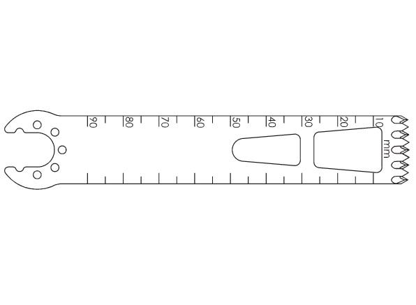 Brasseler Usa Medical Brassler Large Bone Oscillating Saw Blade, 90 x 19 mm, 1.37 mm Thick - KOMK5199054