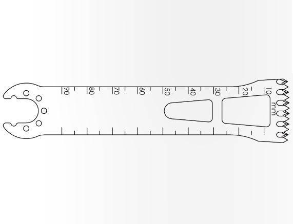 Brasseler Usa Medical Brassler Large Bone Oscillating Saw Blade, 90 x 25 mm, 1.00 mm Thick - KOMK5259039