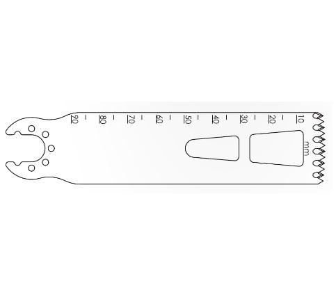 Brasseler Usa Medical Brassler Large Bone Oscillating Saw Blade, 90 x 25 mm, 1.19 mm Thick - KOMK5259047