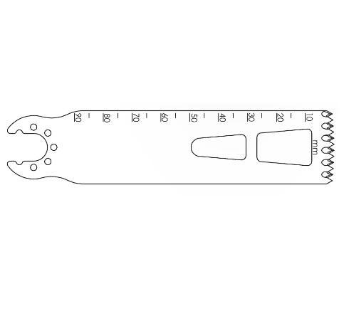 Brasseler Usa Medical Brassler Large Bone Oscillating Saw Blade, 90 x 25 mm, 1.27 mm Thick - KOMK5259050