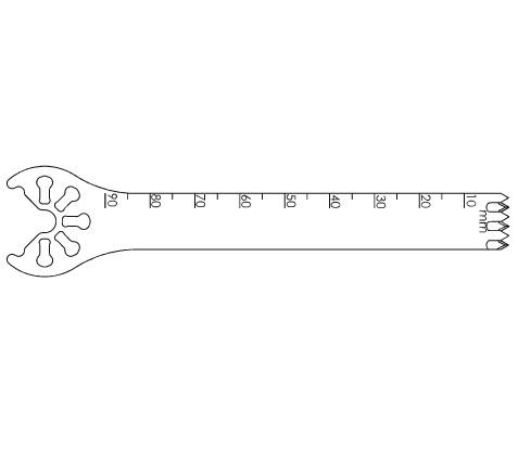 Brasseler Usa Medical Brassler Large Bone Oscillating Saw Blade, 90 x 12.5 mm, 1.27 mm Thick - KOMK7129050