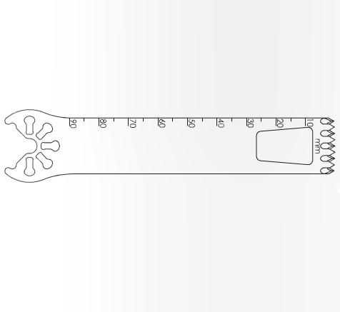 Brasseler Usa Medical Brassler Large Bone Oscillating Saw Blade, 90 x 19 mm, 0.89 mm Thick - KOMK7199035