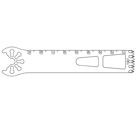 Brasseler Usa Medical Brassler Large Bone Oscillating Saw Blade, 90 x 19 mm, 1.37 mm Thick - KOMK7199054