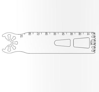 Brasseler Usa Medical Brassler Large Bone Oscillating Saw Blade, 90 x 25 mm, 0.89 mm Thick - KOMK7259035