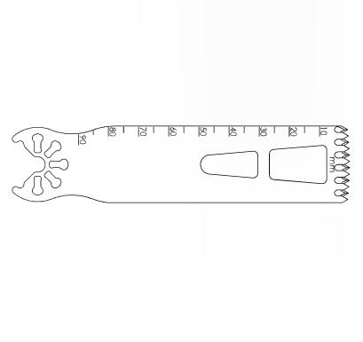Brasseler Usa Medical Brassler Large Bone Oscillating Saw Blade, 90 x 25 mm, 1.19 mm Thick - KOMK7259047
