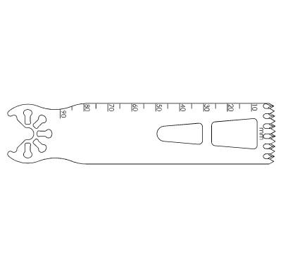 Brasseler Usa Medical Brassler Large Bone Oscillating Saw Blade, 90 x 25 mm, 1.27 mm Thick - KOMK7259050