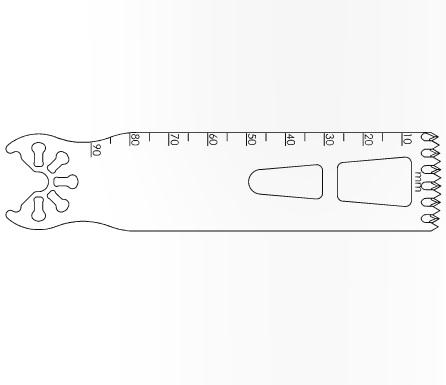 Brasseler Usa Medical Brassler Large Bone Oscillating Saw Blade, 90 x 25 mm, 1.47 mm Thick - KOMK7259058