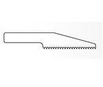 Brasseler Usa Medical Brassler Small Sagittal Bone Saw Blade, Reciprocating, Size S, 25.5 mm x 7.6 mm - KOMKM060