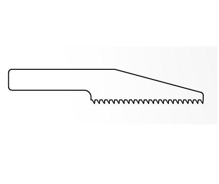 Brasseler Usa Medical Brassler Small Sagittal Bone Saw Blade, Reciprocating, Size S, 25.5 mm x 7.6 mm - KOMKM060