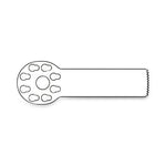 Brasseler Usa Medical Brassler Small Sagittal Bone Saw Blade, Size S, 31 mm x 10.4 mm, 0.89 mm Thick - KOMKM24K