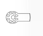 Brasseler Usa Medical Brassler Small Sagittal Bone Saw Blade, Size S, 15.1 mm x 10.4 mm, 0.56 mm Thick - KOMKM33K