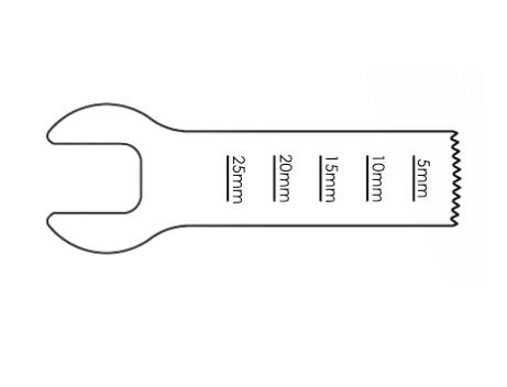 Brasseler Usa Medical Brassler Small Sagittal Bone Saw Blade, Size S, 30 mm x 10.2 mm, 0.97 mm Thick - KOMKM44K