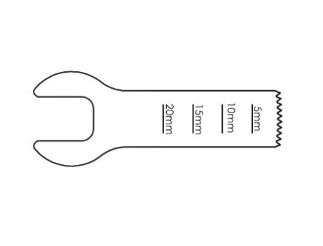 Brasseler Usa Medical Brassler Small Sagittal Bone Saw Blade, Size S, 27.4 mm x 9.5 mm, 0.65 mm Thick - KOMKM48K