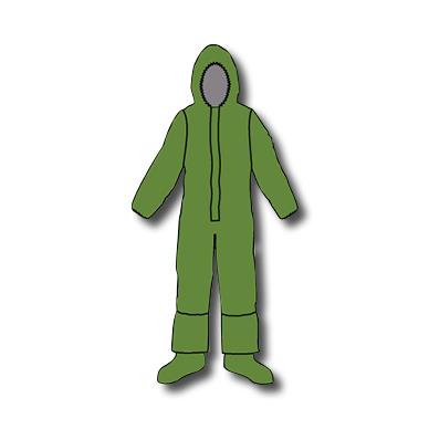 Kappler Zytron 400 Coveralls with Hood and Elastic Face Opening Z4H426GN-2XL3XL - 6.0 Each - MDL-KPI26GN2XL3XL