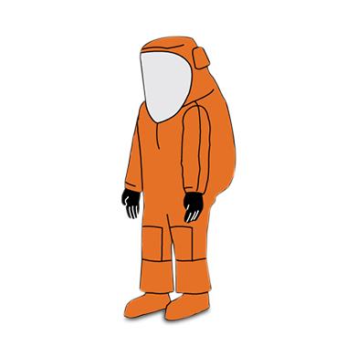 Kappler Zytron 500 Chemical Protection Suits Z5H583OR-LGXL 1.0 Each-MDL-KPIH583ORLGXL