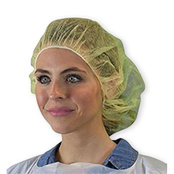 Keystone Adjustable Cap Corp Kaystone Polypropylene Bouffant Caps 110NWI-10-21-YELLOW - 1000.0 Each