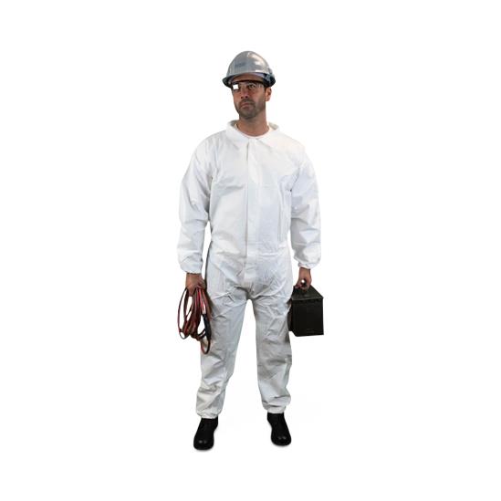 Keystone Adjustable Cap Keyguard Coverall, Elastic Waist and Ankles, Front Zipper Closure, Size M - KYACECVLKGEM