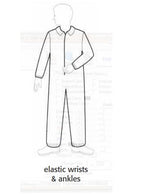Keystone Adjustable Cap Corp Keystone Polypropylene Coveralls with Elastic Wrists and Ankles CVL-NW-E-LG - 25.0 Each