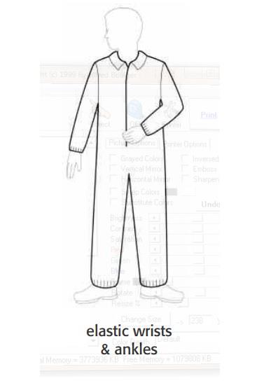 Keystone Adjustable Cap Corp Keystone Polypropylene Coveralls with Elastic Wrists and Ankles CVL-NW-E-SM - 25.0 Each
