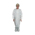Keystone Adjustable Cap KeyGuard Microporous Frocks with Knit Wrist and Mandarin Collar, Size 4XL - CEF0-WK-KG-4XL-WHITE - 30 Each