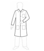 Keystone Adjustable Cap Corp Keystone 3-Pocket Polypropylene Lab Coats LC3-WE-NW/3X - 30.0 Each