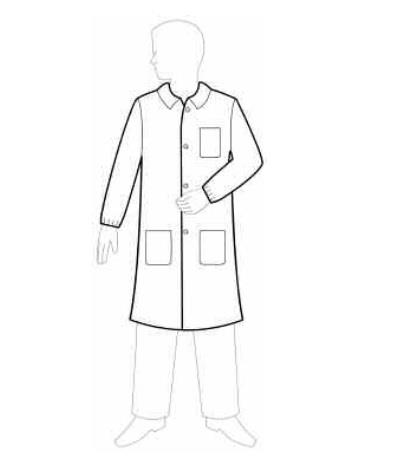 Keystone Adjustable Cap Corp Keystone 3-Pocket Polypropylene Lab Coats LC3-WE-NW/M - 30.0 Each
