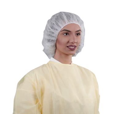 Keystone Adjustable Cap Corp Kaystone Polypropylene Bouffant Caps 110NWI-10-24-WBG - 1000.0 Each