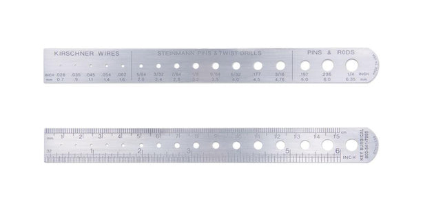 Key Surgical Inc K-Wire Rulers and Pin Gauges KI-39-710 - 1.0 Each