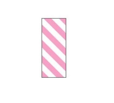 Key Surgical Patterned T-320-0111 Diagonal-Stripe Identification Sheet Tape, 1/4", White and Pink - MDL-KYST3200111 - 1 Each