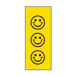 Key Surgical Patterned T-706-0509 1/4" Sheet Tape, ID, Yellow / Black Smiley Faces - MDL-KYST7060509 - 1 Each