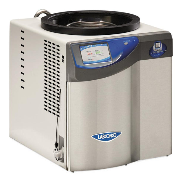 Labconco FreeZone Benchtop Freeze Dryer, PTFE-Coated Coil, 4.5 L, 230 V, -58°F (-50°C) - 700402010 - 1 Each