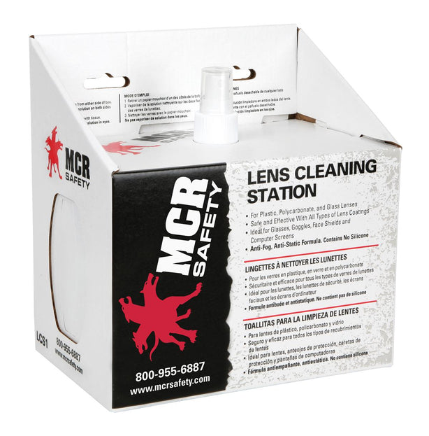 Mcr Safety by Disposable Lens Cleaning Station, Nonsilicone, 8 oz. Bottle - LCS1C - 1 Each
