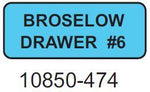 Laguna Coast Associates Broselow Drawer Label, #6, Blue - 10850-474
