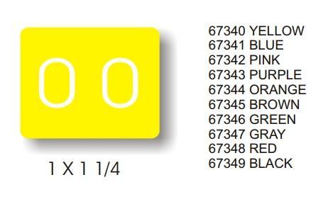 Laguna Coast Associates Label, Blank, 1X1.25, 0, Yellow - 67340 - 1 Each