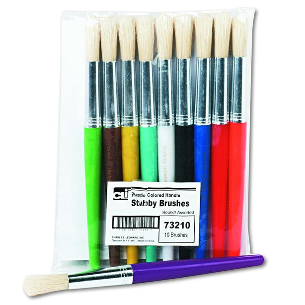 Easel Paint Brushes - 73210 - 10 Each - MDL-LEO73210